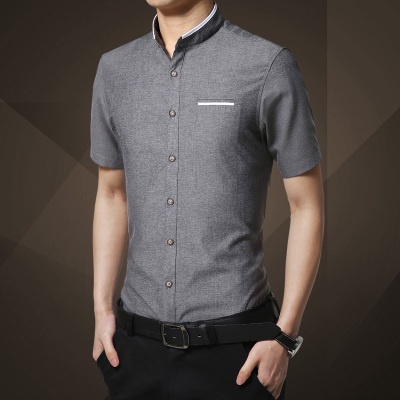 Áo Sơ Mi Cotton Oxford Tay Ngắn Plus Size Thời Trang Công Sở Cho Nam Giới