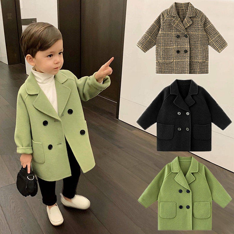 Con trai, áo khoác len, trẻ em, mặc trẻ em, tay áo bên ngoài dày, phiên bản Hàn Quốc, mùa xuân và mùa thu, áo khoác áo k