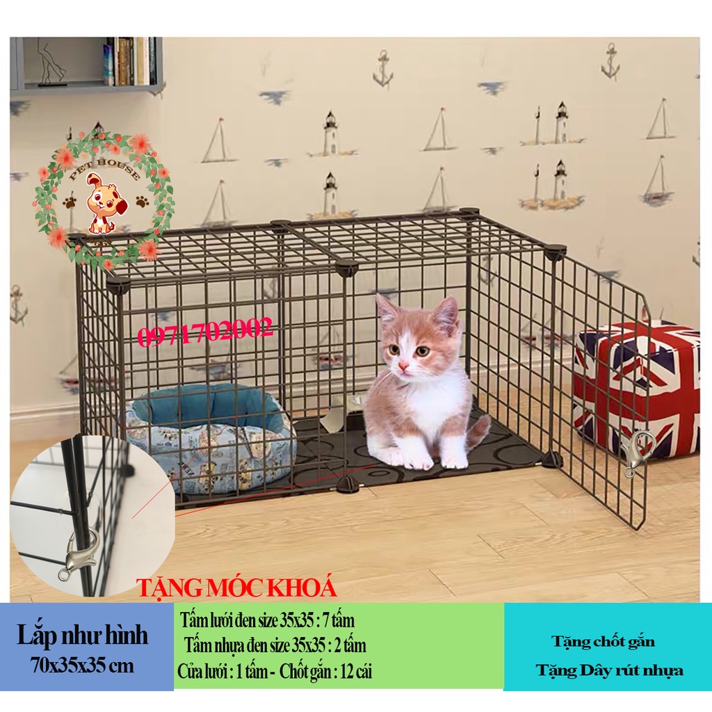 CHUỒNG QUÂY MIẾNG GHÉP LỒNG CHÓ MÈO