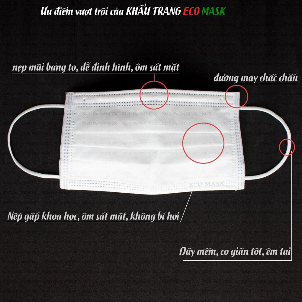 Hộp 50 cái Khẩu trang kháng khẩu 4 lớp Eco Mask chống bụi và vi khuẩn hiệu quả