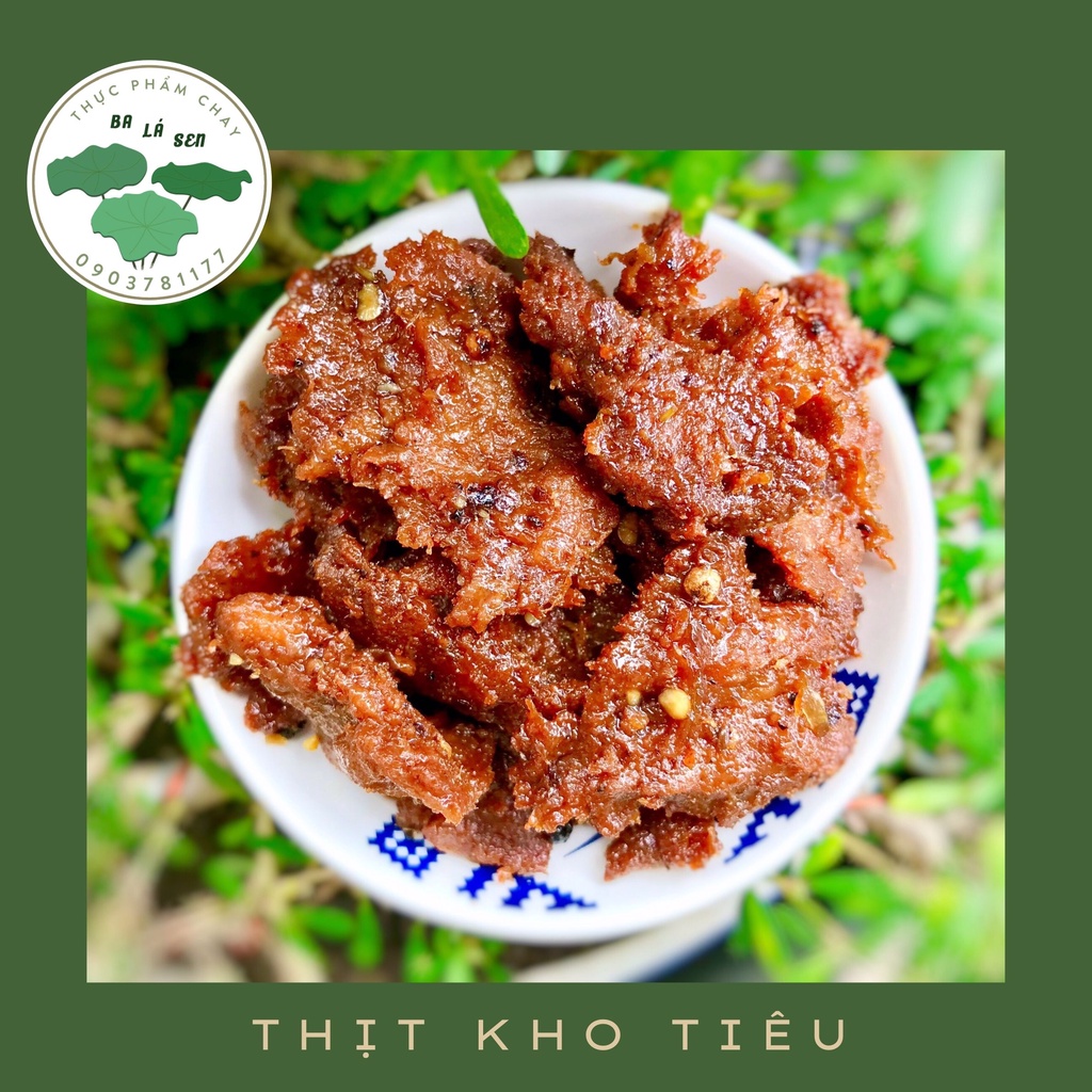 Thịt kho tiêu chay Ba Lá Sen chế biến sẵn bảo quản lâu 200gr