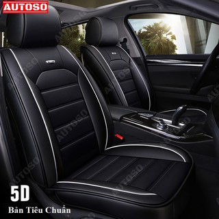 Bộ áo ghế DA ô tô bản TIÊU CHUẨN cho 5 chỗ ngồi A84, bọc ghế xe hơi sang trọng đẳng cấp - AUTOSO