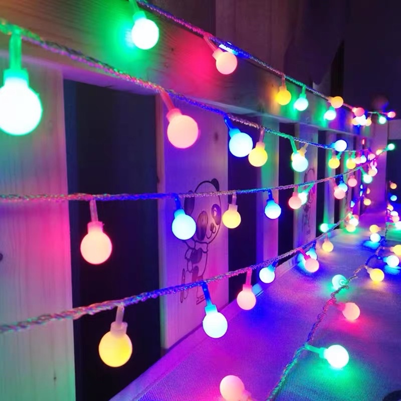 Đèn Led bi trang trí 8m sử dụng trang trí phòng ngủ, trang trí ngày lễ tết