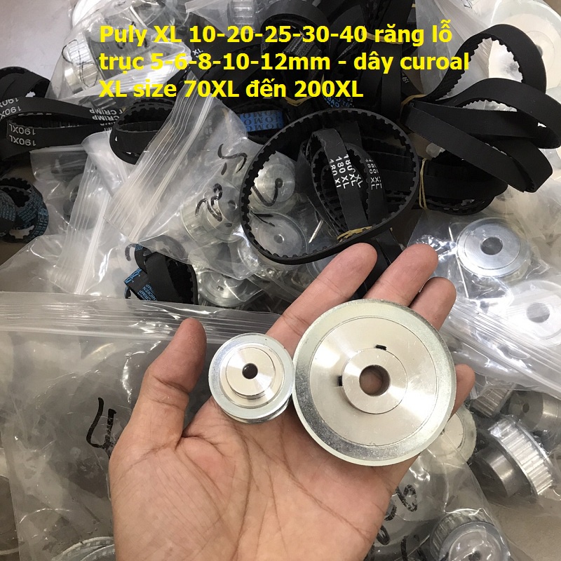 Puly XL từ 10 răng đến 40 răng - dây curoal XL kích thước 70XL đến 200XL