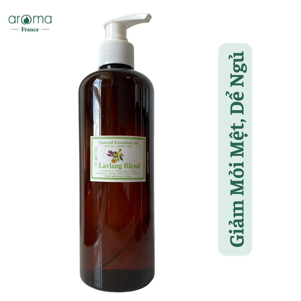 Tinh Dầu Massager Body Hoa Oải Hương Cam Aroma - Lavlang Body Oil 500ml