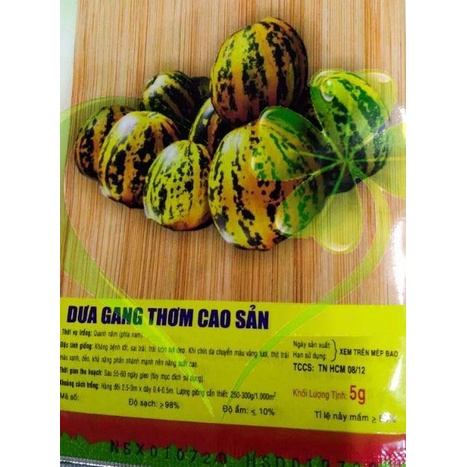 HẠT GIỐNG DƯA GANG THƠM TRÁI TRÒN vàng Thái Lan - GÓI 2 GRAM