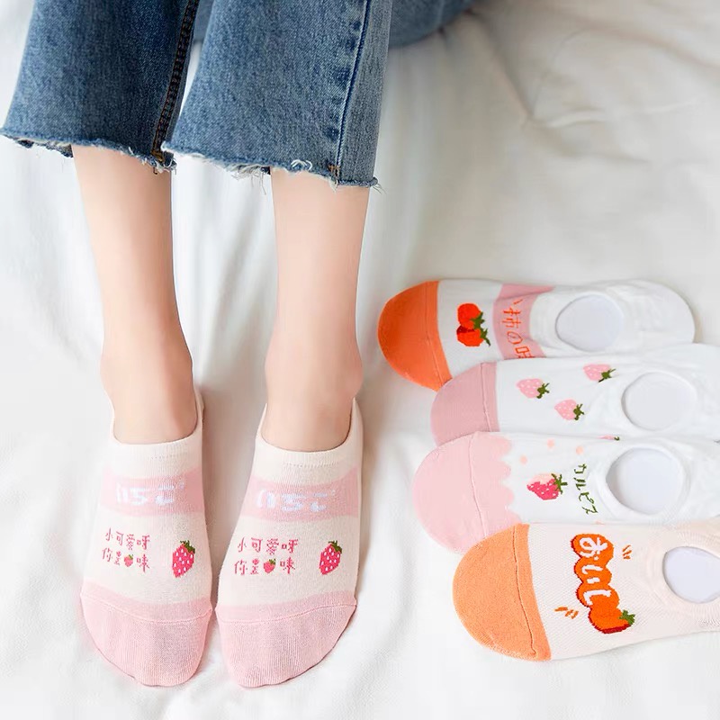 Tất Lười Trái Cây Freesize ERASHOP 076404 - Nhiều Màu Dễ Thương, Thoáng Khí, Co Giãn 4 Chiều Freesize, Rẻ Đẹp