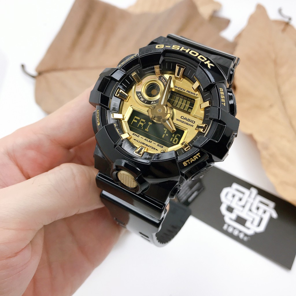 Đồng hồ nam Casio G-SHOCK GA-710 / GA-710GB-1A chống va đập, hàng chính hãng