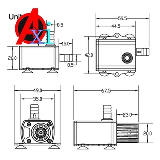 Máy Bơm Nước Mini 4 Chế Độ Dc12V Usb 5v
