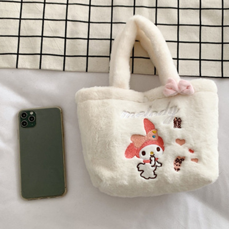 Seng Túi Tote Đeo Vai Bằng Vải Bông Màu Trơn Thêu Họa Tiết Hoạt Hình Dễ Thương Dễ Phối Đồ Bất Ngờ