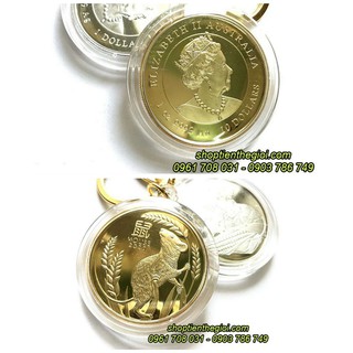 MÓC KHÓA CẶP - XU CON CHUỘT CỦA ÚC VÀNG BẠC - QUÀ TẶNG Ý NGHĨA - TMT COLLECTION - SP000408