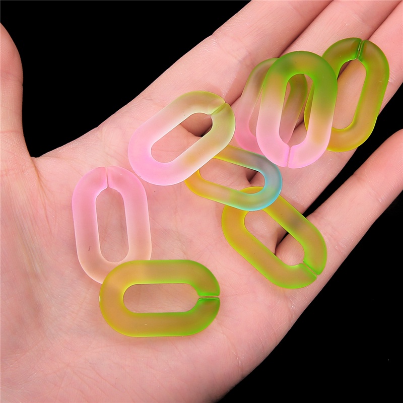 Mắt xích Beadia bằng acrylic hai màu trong suốt làm vòng tay/vòng cổ