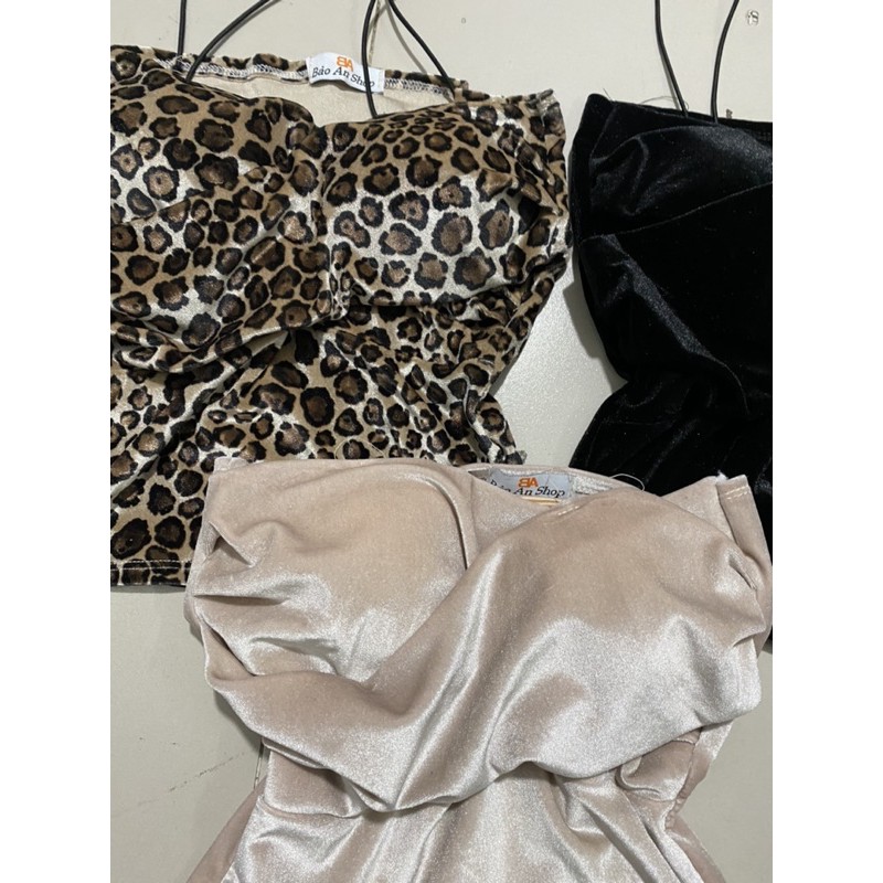 Áo 2 dây nữ kiểu xoắn ngực có mút lót form body croptop | BigBuy360 - bigbuy360.vn