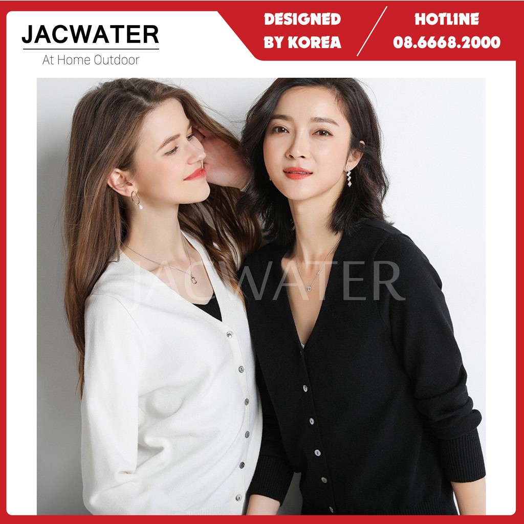 Áo khoác len cardigan nữ mỏng nhiều màu co giãn phong cách hàn quốc JACWATER V095 | BigBuy360 - bigbuy360.vn