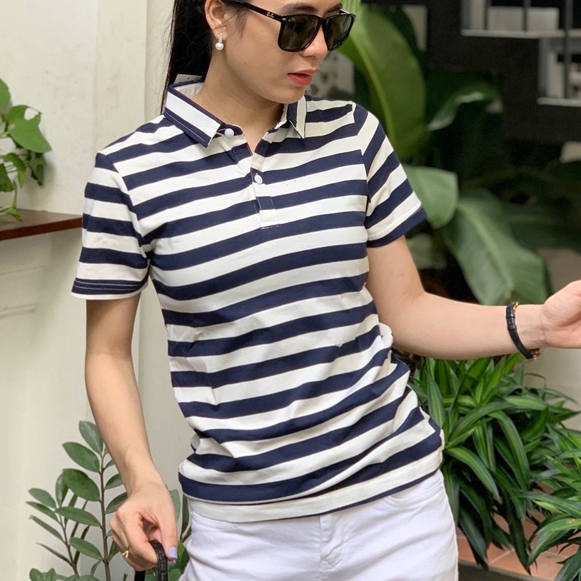 Áo thun nữ Cổ Sơ Mi (Cổ trụ) TOLI, chất cotton 4 chiều mềm mịn, co dãn Màu Tím Nho