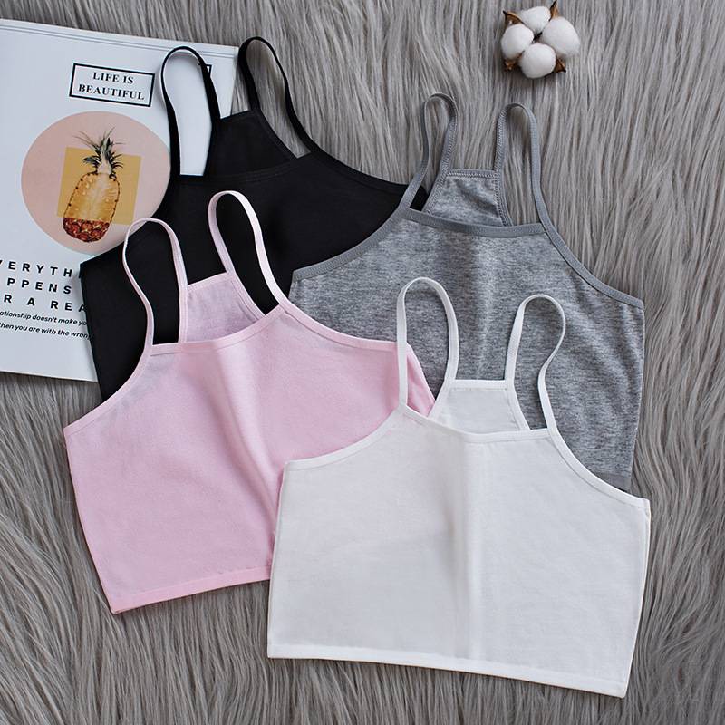 Áo lót vải cotton Trơn Màu Dành Cho Bé Gái Độ Tuổi Dậy Thì 9-12 Tuổi