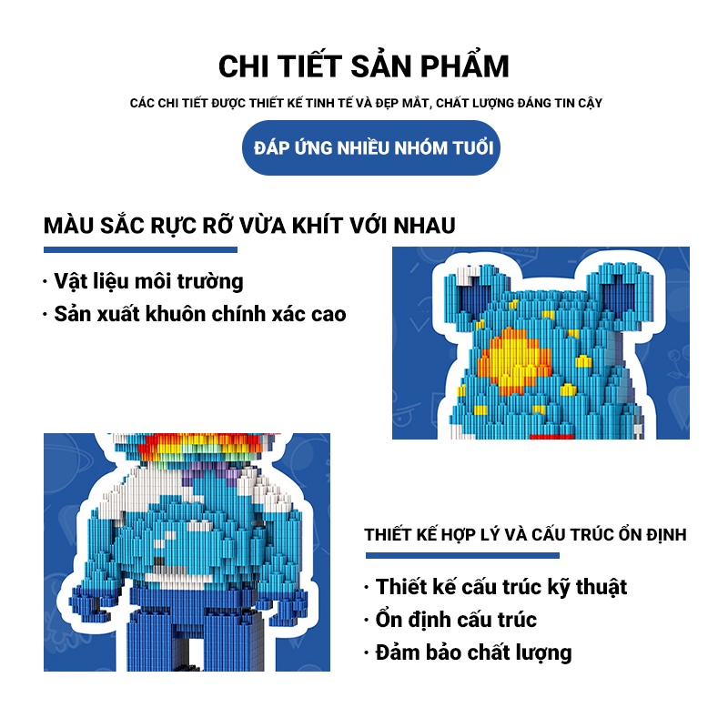 Bộ Đồ Chơi Lắp Ráp Moe Power Bears Độc Đáo Thú Vị