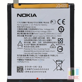 Pin thay thế nokia x6 / nokia 6.1 plus he342 co bao hanh