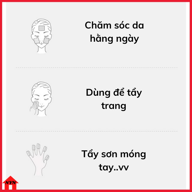 [MỚI] Bông Tẩy Trang Cotton Tự Nhiên 3 Lớp++Gói 228 Miếng++ Tẩy Trang Và Làm Sạch Bụi Bẩn Trên Da Make up cotton