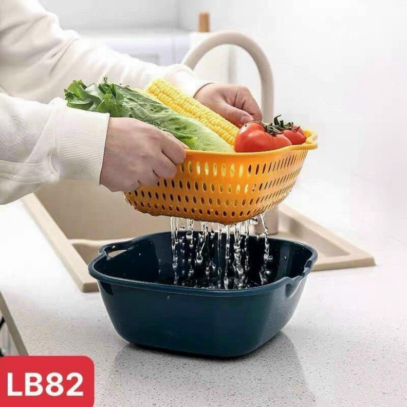 SET CHẬU RỔ 6 CHI TIẾT (3 RỔ + 3 CHẬU) SIÊU TIỆN DỤNG . .