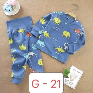 Bộ cotton Quảng Châu cạp cao chất dày dặn cho bé trai và bé gái 6-20kg