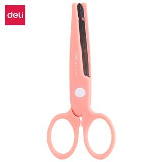 Kéo học sinh DELI, 58x134 mm, Xanh lam, Hồng - 6023