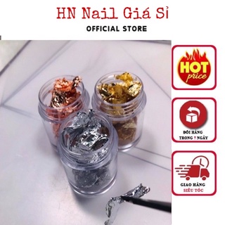 Giấy nhún vàng bạc trang trí móng lẻ màu