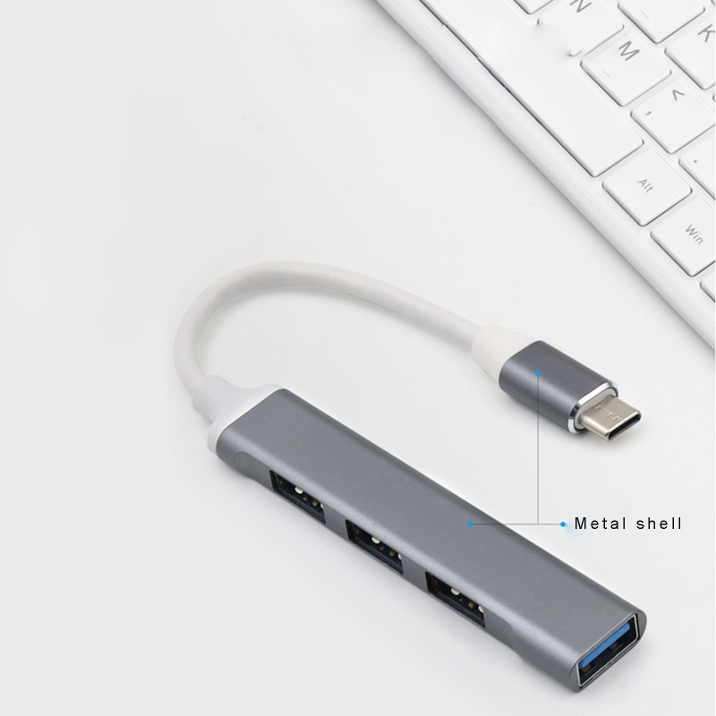 Bộ chia USB C sang 3 cổng USB 2.0 + USB 3.0 cho laptop/điện thoại/máy tính bảng