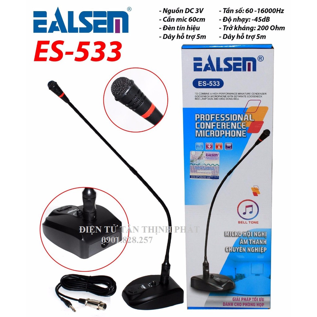 Micro hội nghị ealsem es-533 âm thanh chuyên nghiệp thumbnail