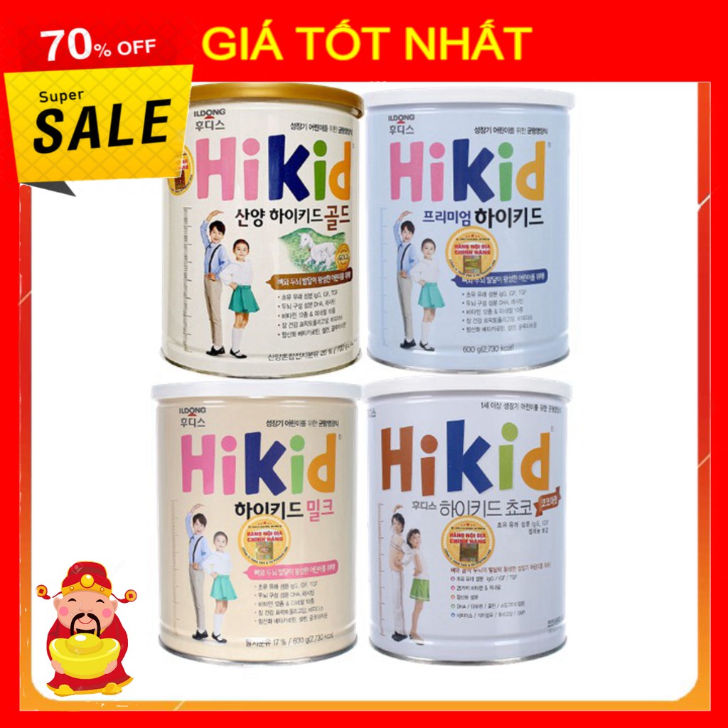 [ GIÁ TỐT NHẤT ]  Sữa Hikid bò, dê tăng chiều cao đủ vị 600-700g Date mới 💟💟 FREESHIP 💟💟 giúp bé tăng chiều cao, phá