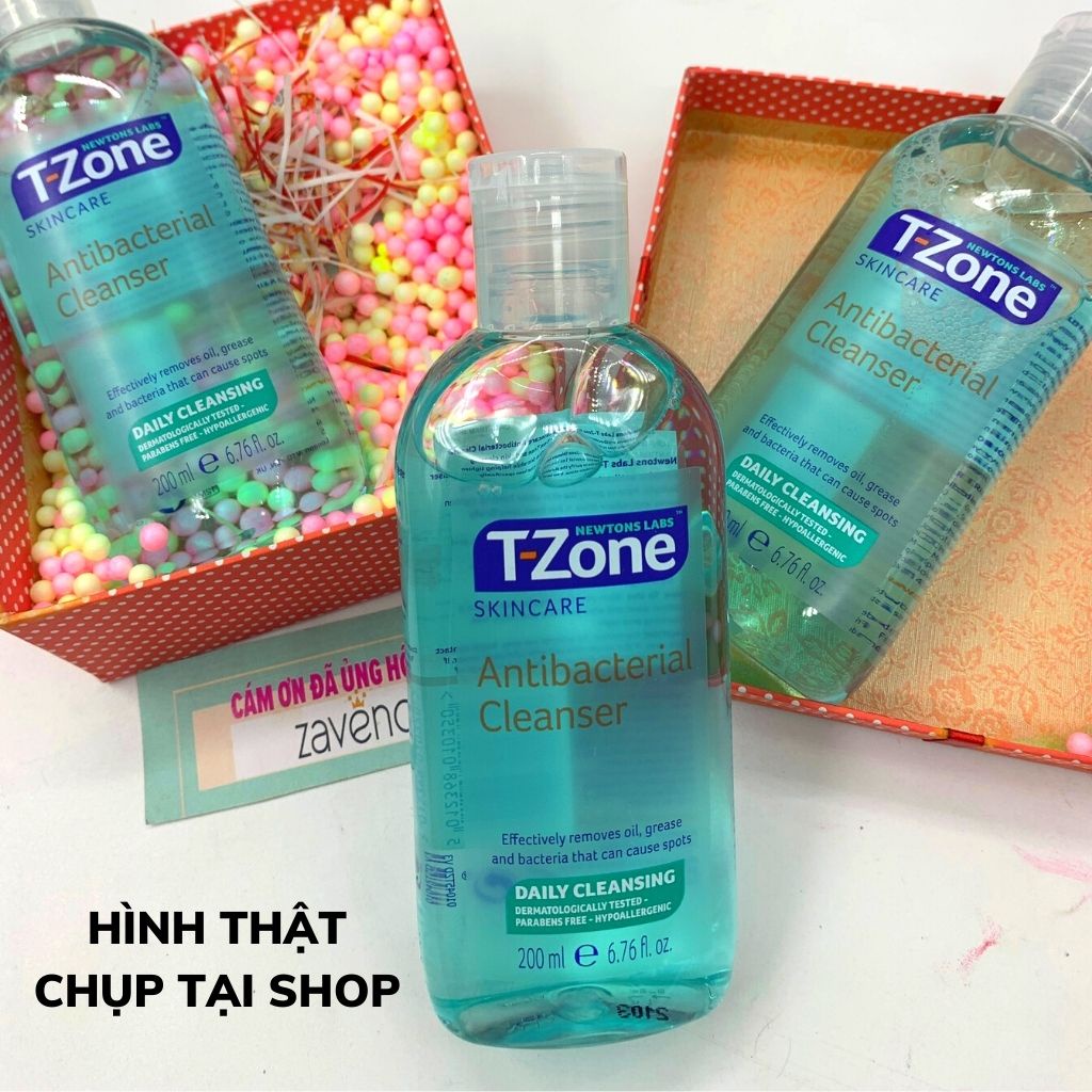 Nước hoa hồng T-ZONE Cho Da Dầu Mụn Antibacterial Cleanser (200ml)