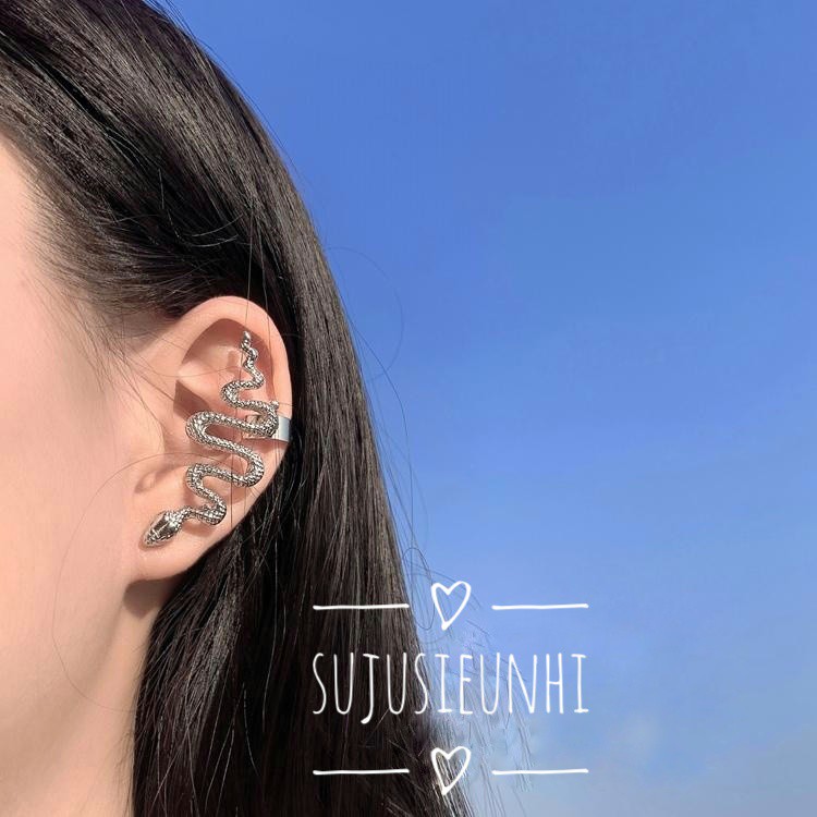 Khuyên tai rắn unisex kẹp vành loại to-big snake earring