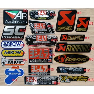 Tem nhôm dán Pô xe AR Austin racing 10x6 cm siêu chât siêu bền.