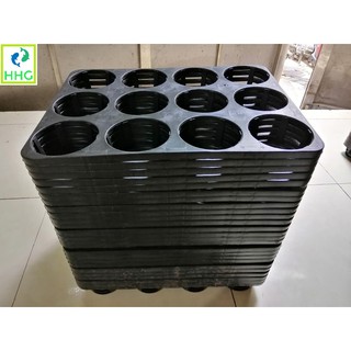 25 KHAY NHỰA CỨNG 12 LỖ TRỒNG RAU ƯƠM MẦM