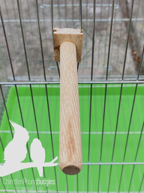 CẦU GỖ 10cm gắn lồng chim (cầu phụ)