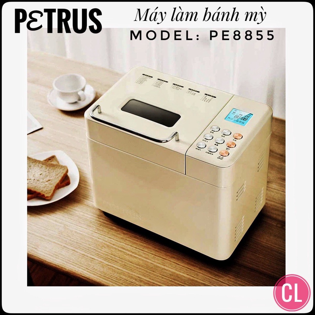 Máy làm bánh mì tự động 3 trong 1 Petrus PE8855 ( Có kết nối wifi )