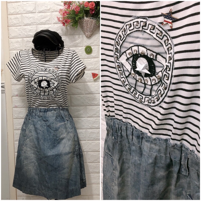 Đầm bò đầm denim xinh dưới 60 kg