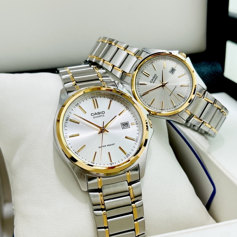 Đồng hồ kim nam nữ Couple dây thép Casio 1183G