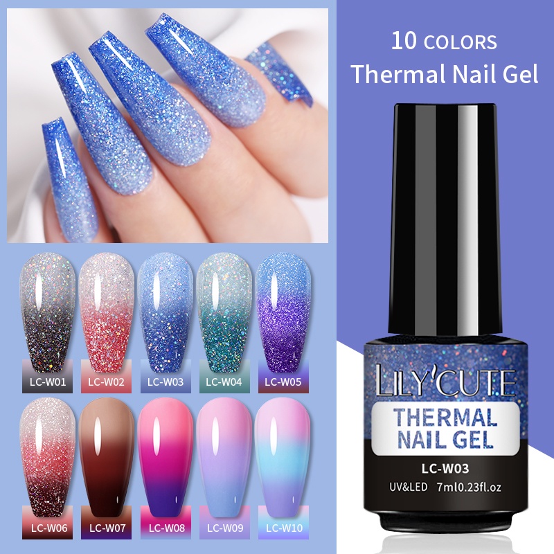 Gel sơn móng tay UR SUGAR 7ml màu sắc thay đổi theo nhiệt độ