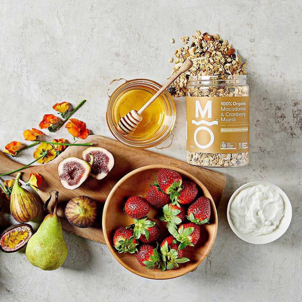 Phiên bản Quà tặng - Ngũ cốc Muesli &amp; Nho khô hữu cơ MURRAY RIVER ORGANICS - Tuỳ chọn vị - Hộp 400g &amp; Túi 30gx4