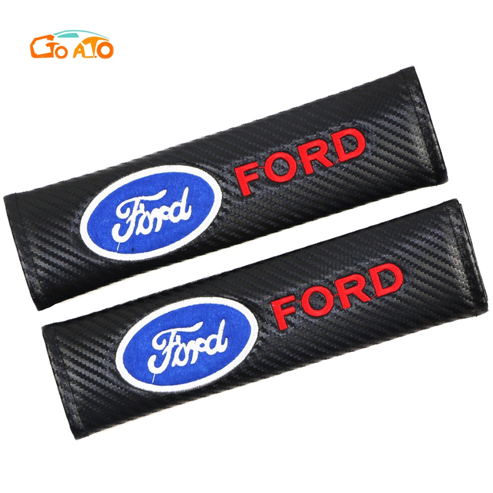 GTIOATO DâY Đai An ToàN Ô Tô Sợi Carbon BọC DâY An ToàN Xe HơI ChốT CàI DâY An ToàN Xe Ô Tô Đệm Bọc Dây Đai An Toàn Xe Hơi Phụ KiệN Ô Tô Cho Ford Ranger Focus Everest Transit Fiesta Ecosport Mustang Raptor Explorer Bronco Mondeo