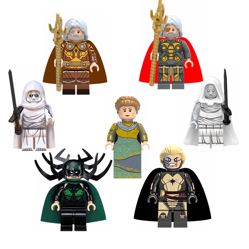 Đồ Chơi Lắp Ráp Mô Hình Nhân Vật Thor Odin Hela Sif Gol DIY