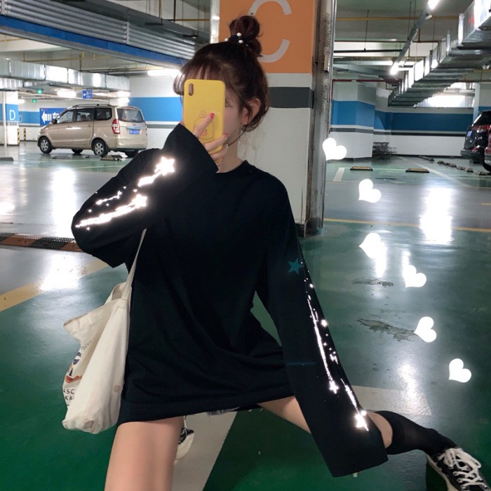 [ HÀNG Xả Sốc] Áo thun cotton đông phản quang hàng Quảng Châu cao cấp