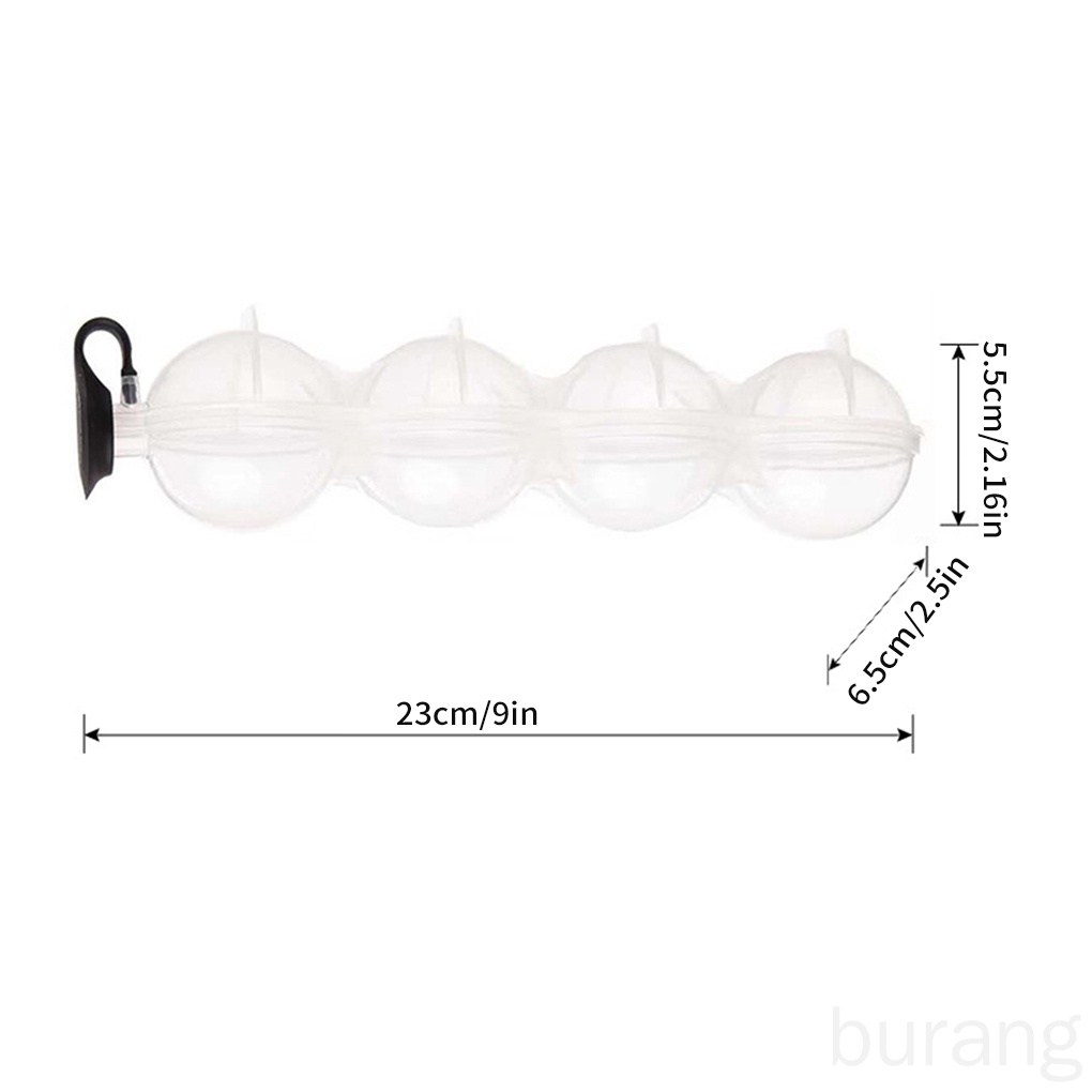 Khuôn silicon làm nước đá hình quả bóng tròn 4 ngăn diy