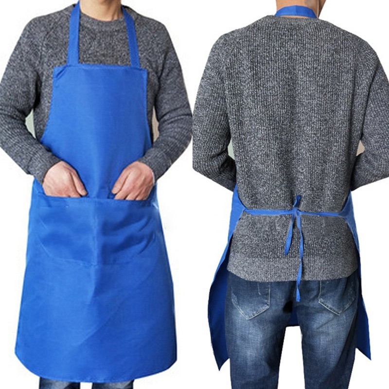 Tạp Dề Màu Trơn Có Túi Và Túi Điều Chỉnh Tiện Lợi Cho Nhà Bếp/Nhà Hàng