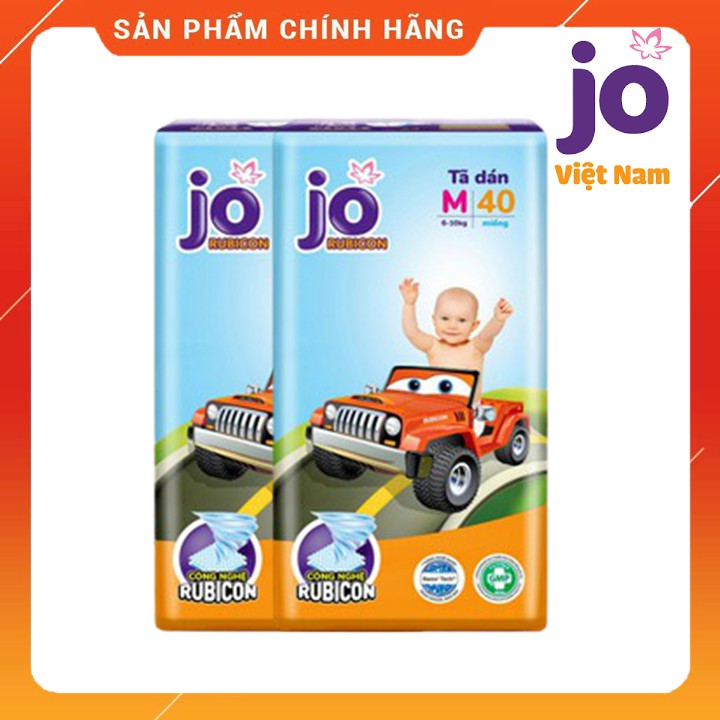 Bỉm JO Dán Size L36, XL32, M40, sợi bông siêu mềm giúp nâng đỡ làn da khỏi tiếp xúc với chất bẩn, da luôn khô thoáng.