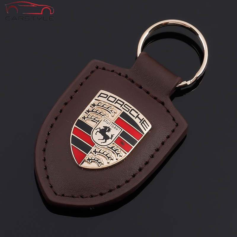 Ốp bảo vệ chìa khóa điều khiển từ xa bằng da thật cho xe ô tô 718 911 macan Porsche