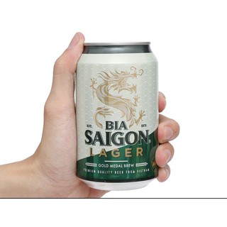 10 lon Bia Sài Gòn Lager 330ml