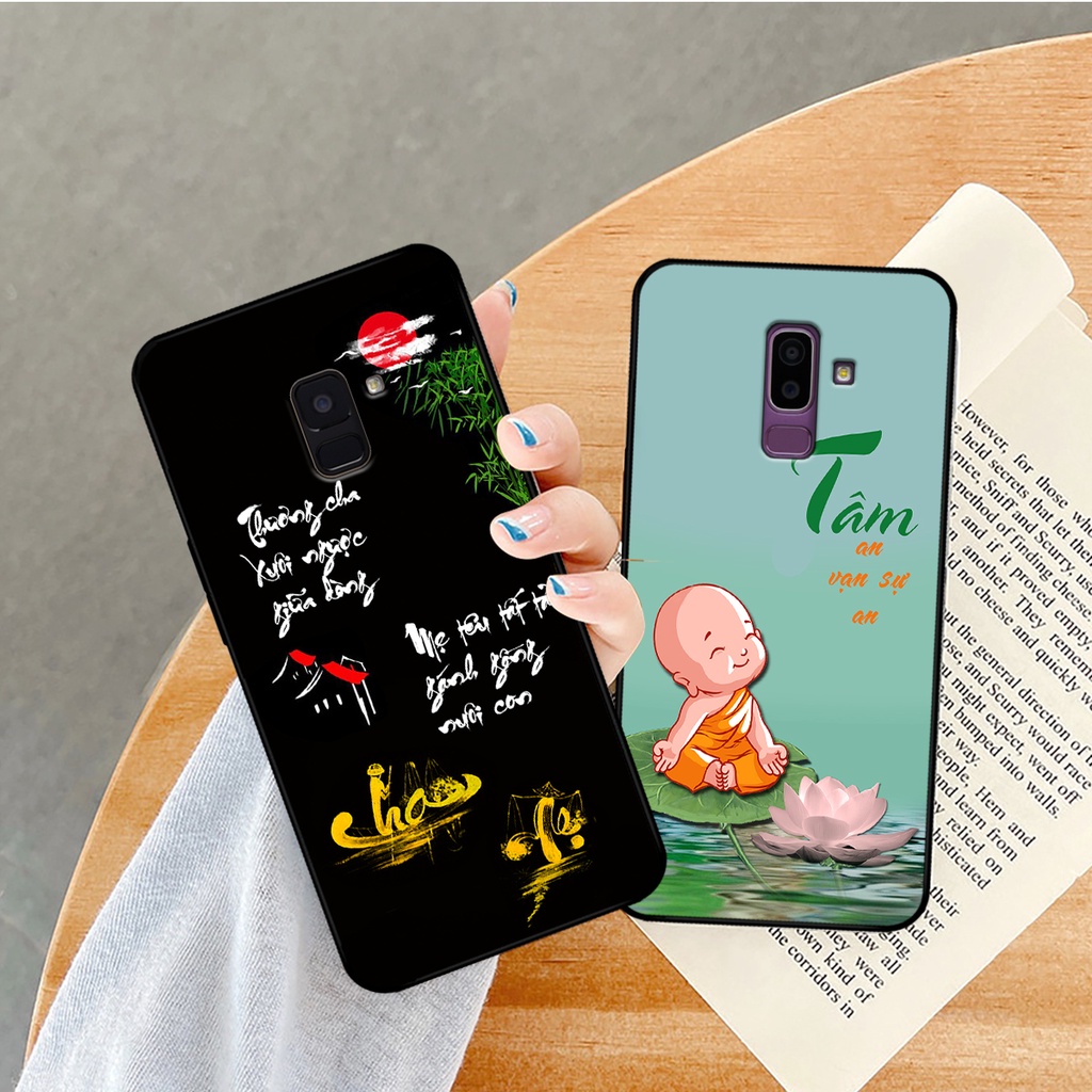Ốp lưng Samsung J6 2018 / J6 Plus / J6+ / J8 in hình phong cách chữ thư pháp cha mẹ, tài lộc