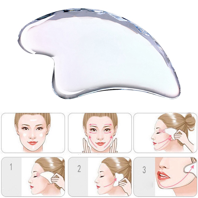 [Hàng mới về] Dụng cụ miếng cạo pha lê 3D massage nâng cơ chăm sóc mặt